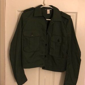 H & M army green jacket. Size 8.